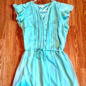 Charming Charlie 🌊 Ocean Blue Green 🐠 Flowy Dress Size S
